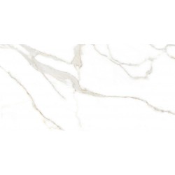 Πλακάκι Statuario Prime 60Χ120 Λευκό-Μπεζ Τύπου Μαρμάρου Γυαλιστερό Rettificato